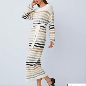Ann Taylor Striped Sweater Dress